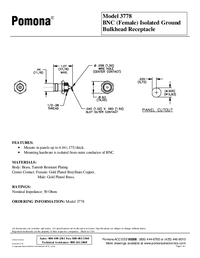 Thumbnail of document Data Sheet - 3778 BNC (F) Isolated Ground Bulkhead